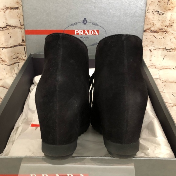 Prada suede wedge booties - Picture 6 of 8